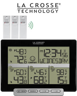 308-1412-3TX La Crosse Weather Station with 3 Remote Sensors
