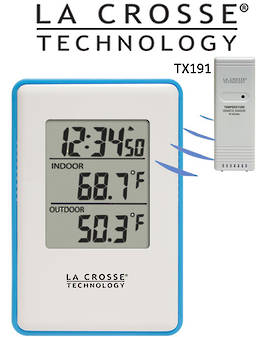 308-1910B La Crosse Blue In/Outdoor Temp Station