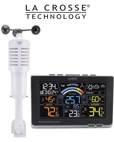 327-1414W Ver 2 La Crosse Prof Wind Speed Weather Station