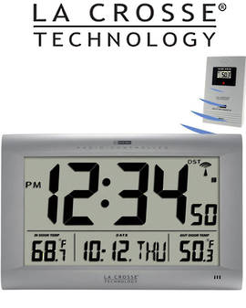 513-1311OT La Crosse Jumbo Wall Clock Outdoor Temp