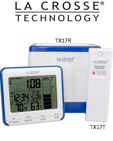724-1710 La Crosse Rain Monitor with Outdoor Temp