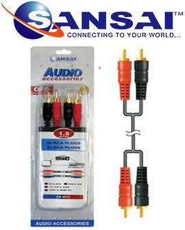 SANSAI 2RCA Plugs To Plugs 1.5m
