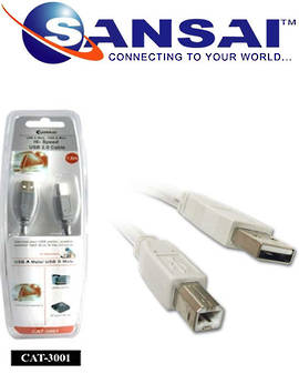 SANSAI USB Cable for Printer and Scanner