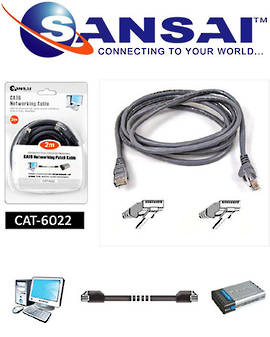 SANSAI Cat6 Network Cable 2m