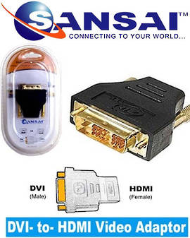 SANSAI HDMI Female to DVI Male adaptor