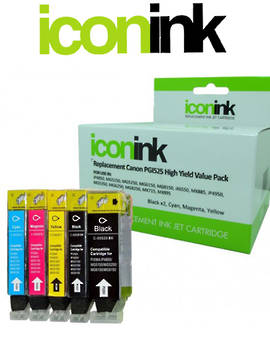 Compatible Canon CLI526 and PGI525BK Ink Cartridge Set
