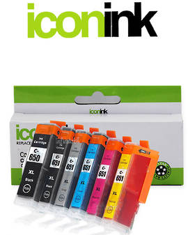 Compatible Canon PGi650XL and CLi651XL 6 Pack Set