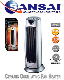 SANSAI Ceramic Oscillating Fan Heater