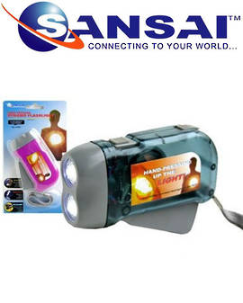 SANSAI Dynamo LED Torch - Hand-pressing Type