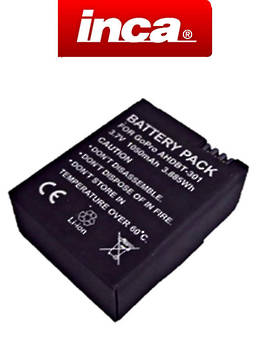 INCA GOPRO HERO 3, 3+ AHDBT-201, AHDBT-201 301, AHDBT-301 Compatible Battery