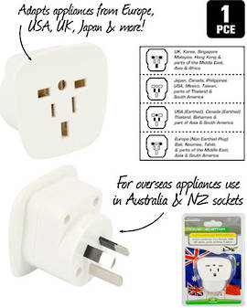 International Travel Adaptor for New Zealand and Australian