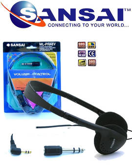 SANSAI Stereo Headphone with 6mm Adaptor