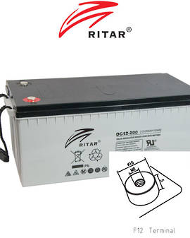 RITAR RA12-200SD 12V 200AH Deep Cycle SLA Battery