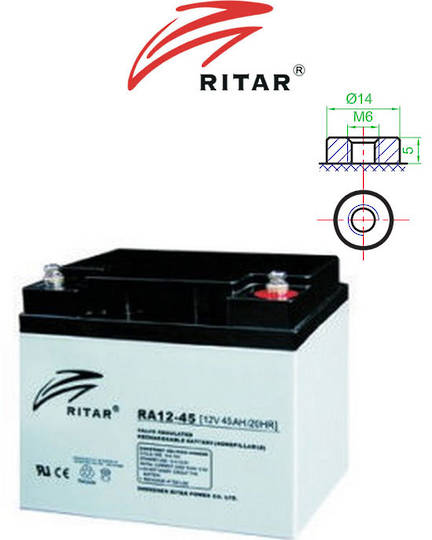 RITAR RA12-45 12V 45AH SLA battery