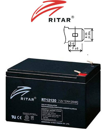 RITAR RT12120 12V 12AH SLA battery