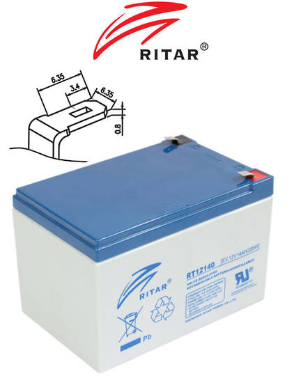 RITAR RT12140EV 12V 14AH Deep Cycle SLA battery