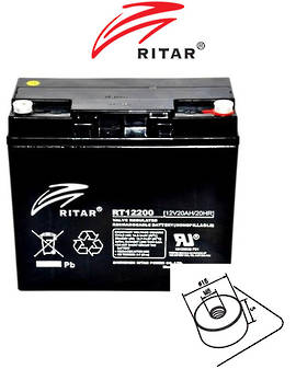 RITAR RT12200 12V 20AH SLA battery