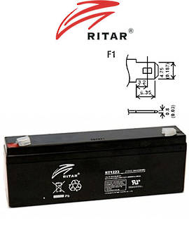 RITAR RT1223 12V 2.3AH SLA battery