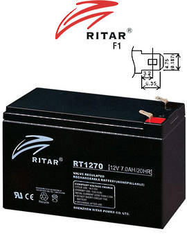 RITAR RT1270 12V 7AH SLA battery