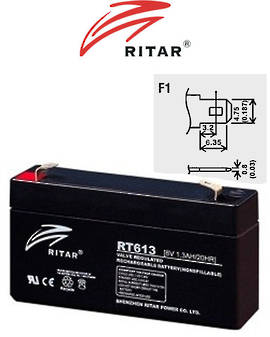 RITAR RT613 6V 1.3AH SLA battery