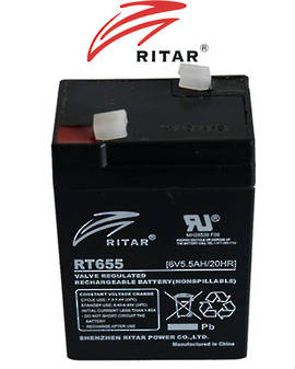 RITAR RT655 6V 5.5AH SLA battery
