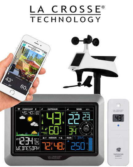V40A-PRO La Crosse WIFI Complete Colour Weather Station