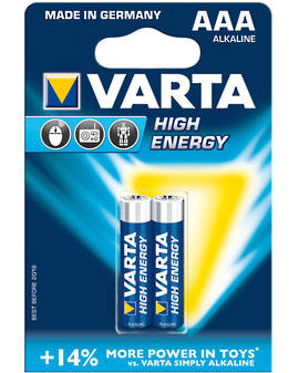 Varta High Energy AAA Alkaline 2 Pack