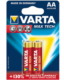 Varta Max Tech AA Alkaline Battery 2 Pack