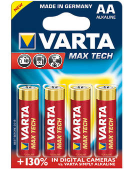 Varta Max Tech AA Alkaline Battery 4 Pack