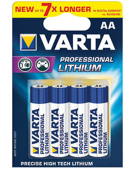 Varta AA LR6 Lithium Battery 4 Pack