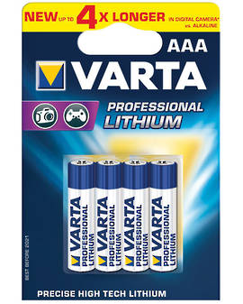 Varta AAA LR3 Lithium Battery 4 Pack