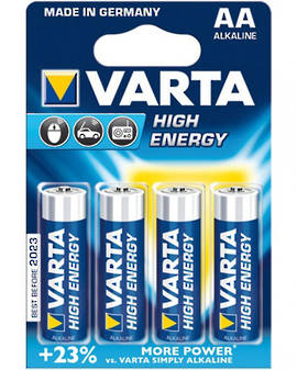 Varta High Energy AA Alkaline 4 Pack