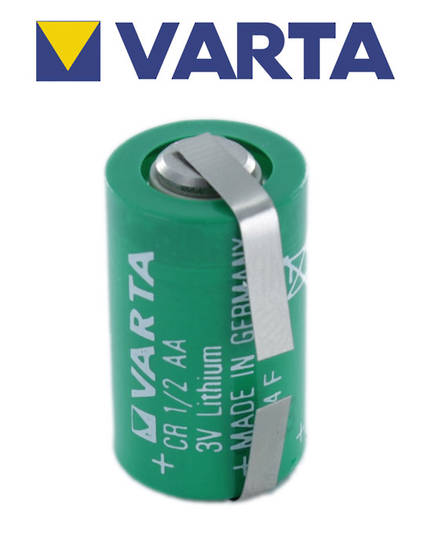 Varta CR1/2AA Lithium Battery with Solder Tags