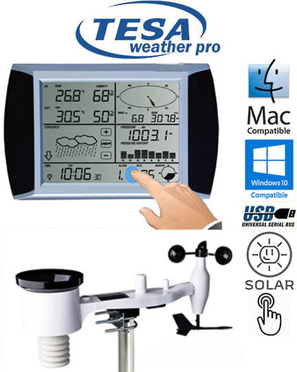 WS1081 Ver3 TESA Touch Screen Panel Weather Center with PC interface