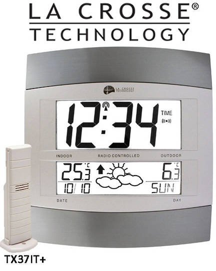 WS6158IT La Crosse Wall clock with Weather Icon Display