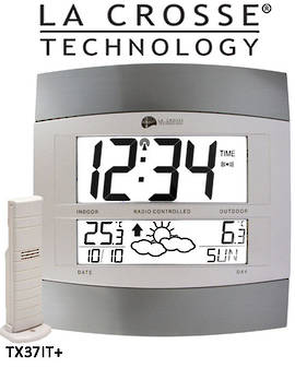 WS6158IT La Crosse Wall clock with Weather Icon Display