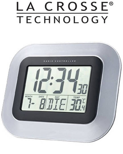 WS8005 La Crosse Wall Clock with Indoor Temperature