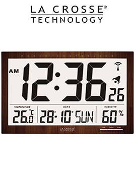 WS8007 La Crosse 36cm Large Display Wall Clock