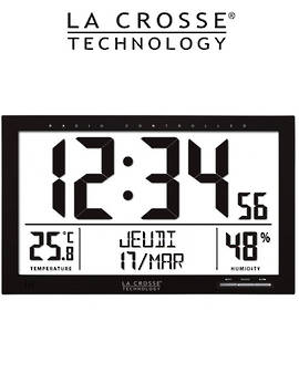 WS8013 La Crosse 37cm Large Wall Clock with Indoor Temp/Humidity