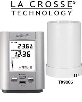 WS9006 La Crosse Rain Monitor with Indoor Temperature