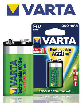VARTA R2U Rechargeable Accu 9V 200mAh