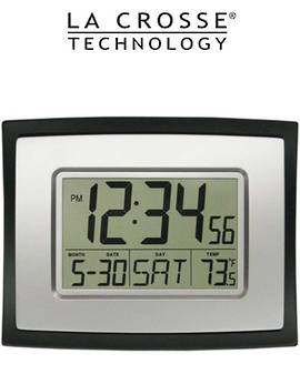 WT8002U La Crosse Wall Clock with Indoor Temp Calendar